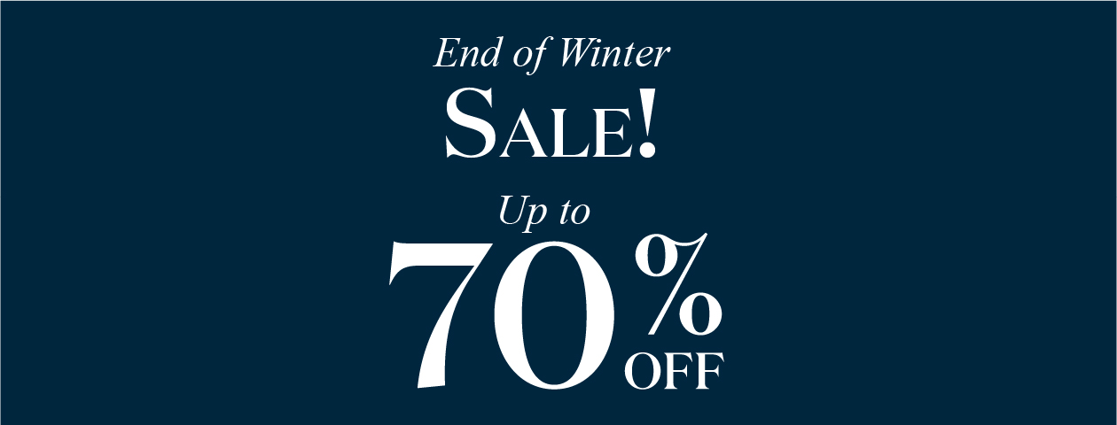 End of Winter Sale! Up to 70% off